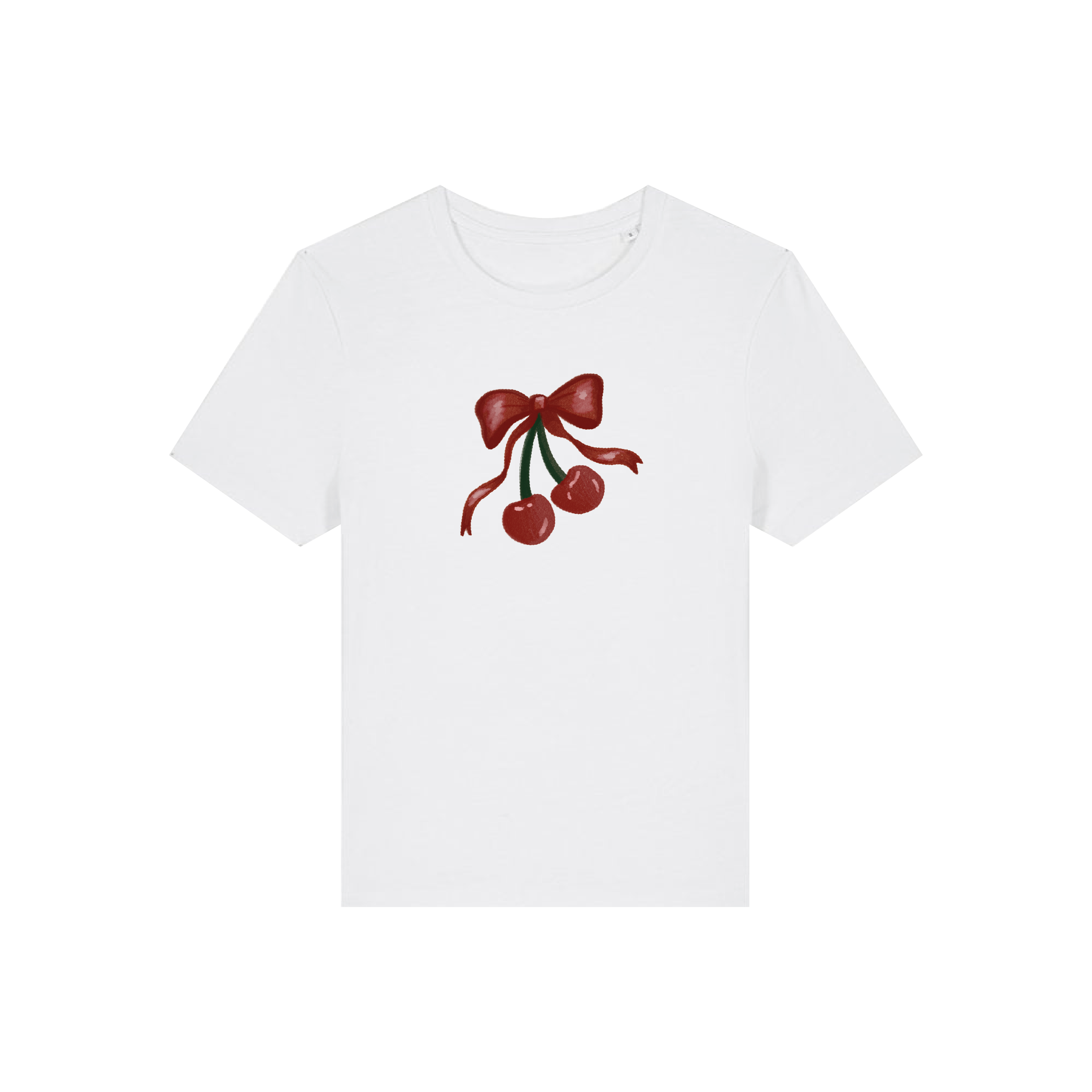 Cherry Bow Fitted Tee