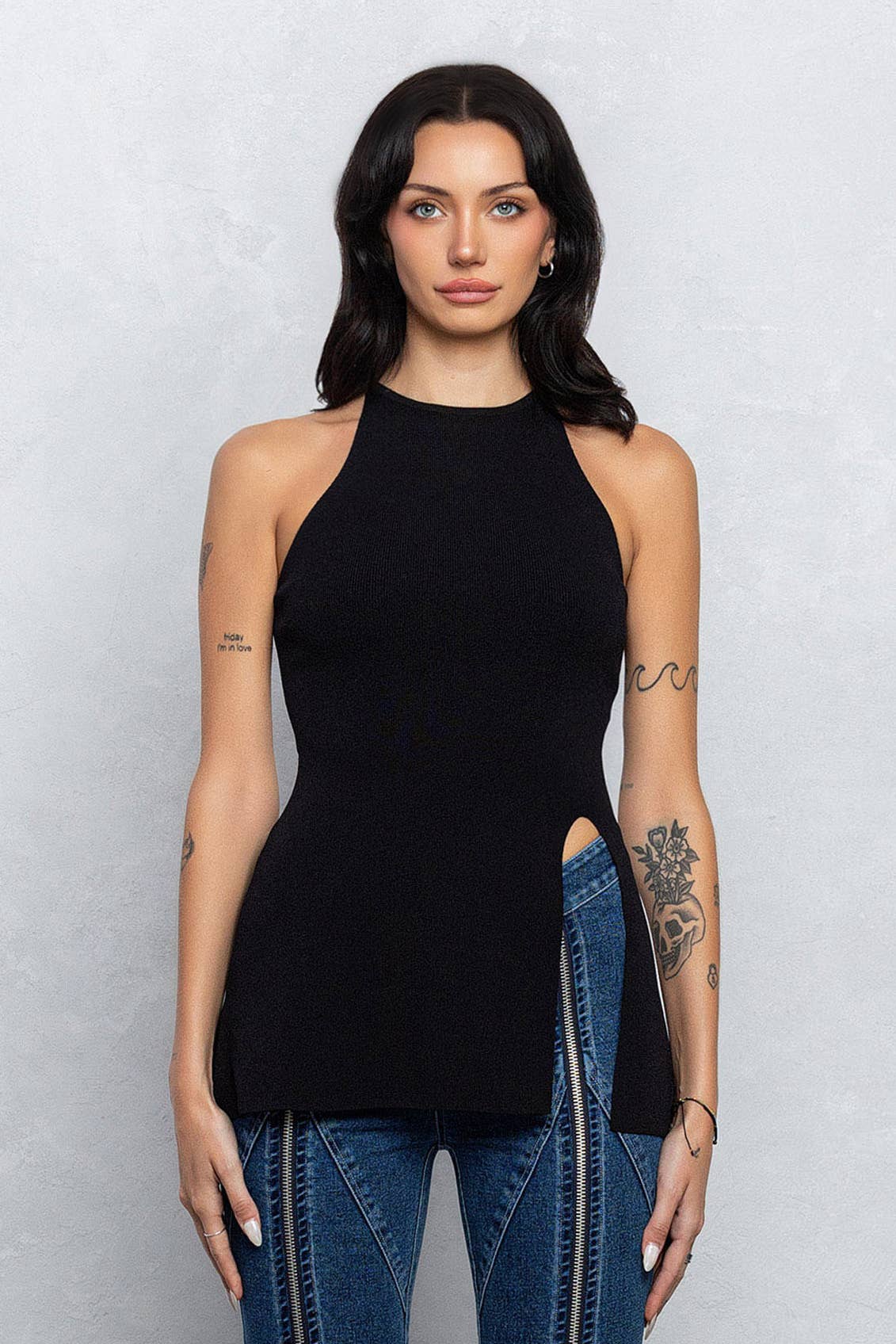 Ryan Knit Halter Tank Top