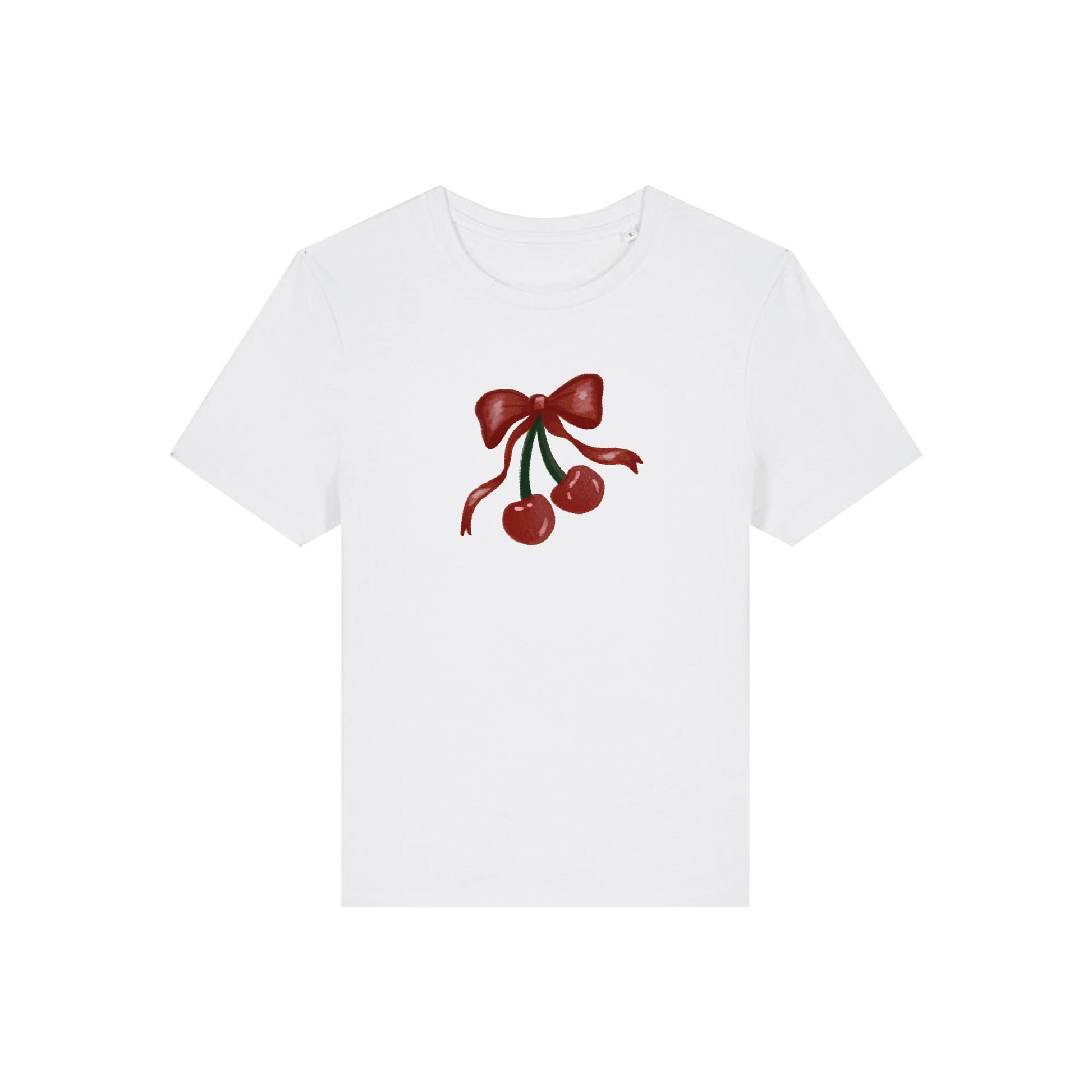 Cherry Bow Fitted Tee