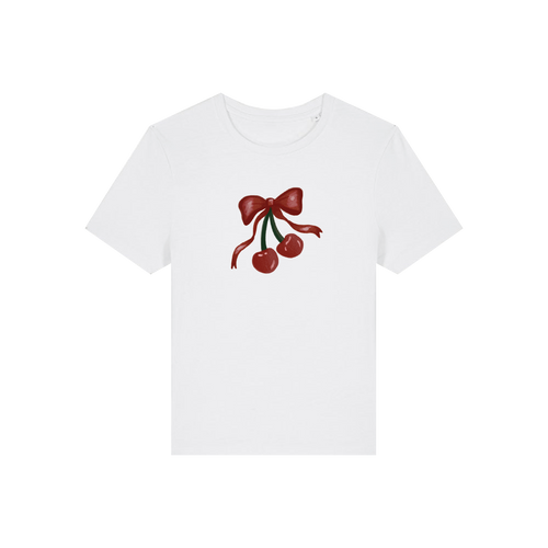 Cherry Bow Fitted Tee