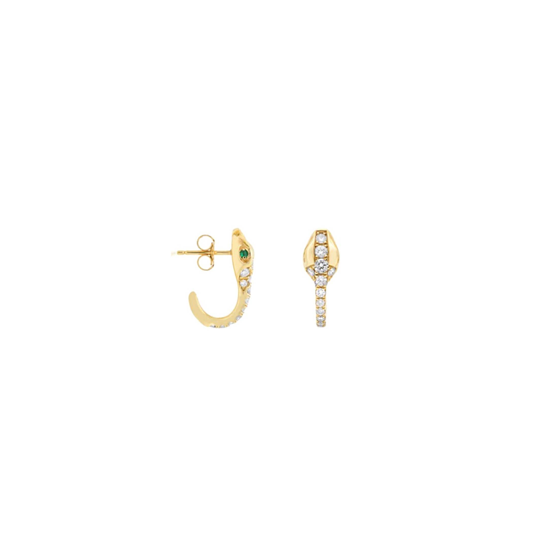 Snake Huggies Hoops Stud
