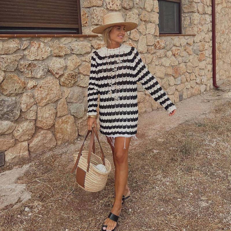 Mel Striped Knit Dress