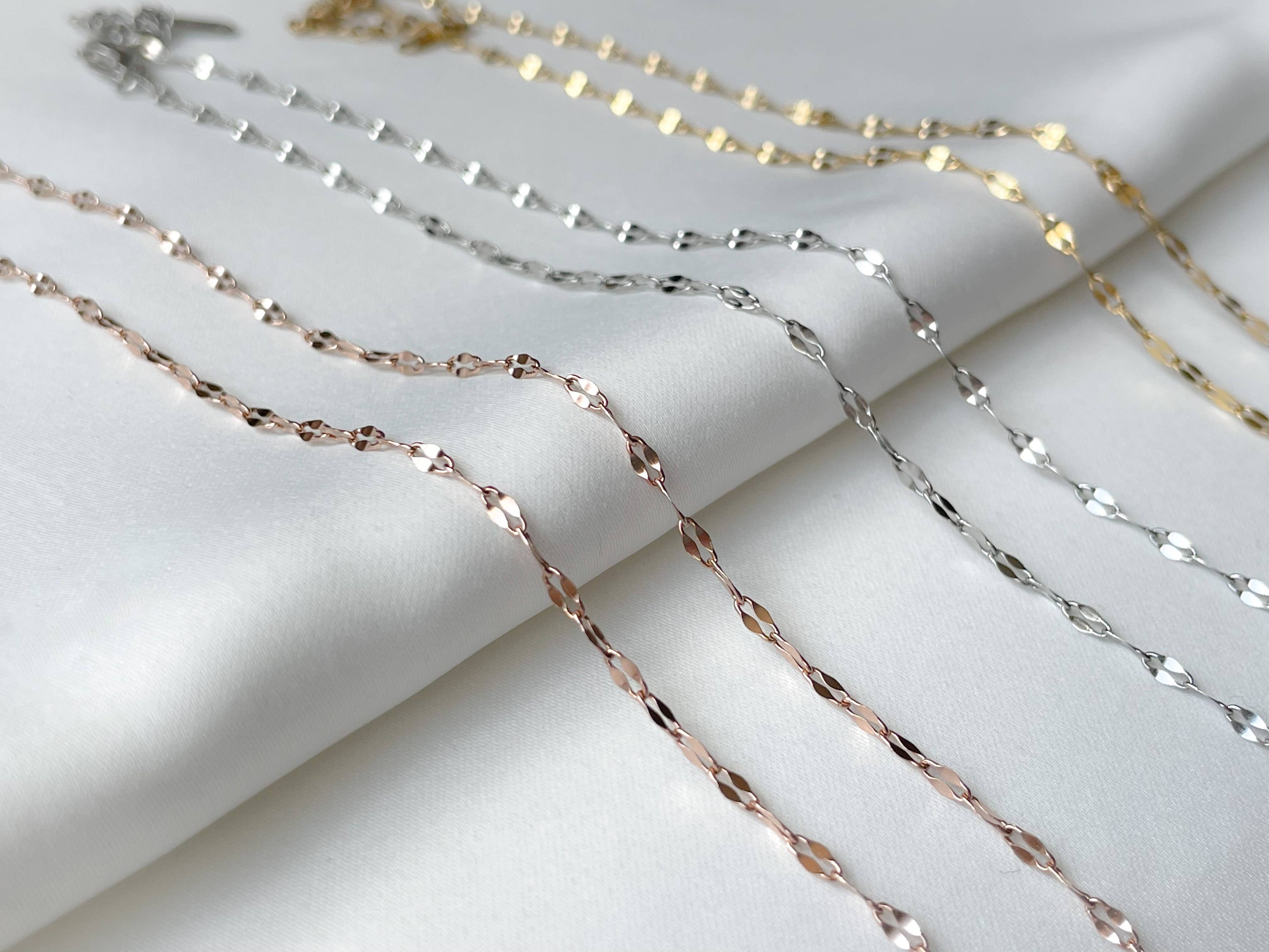 Mirror Chain Necklace - Tarnish-free Sequin Choker