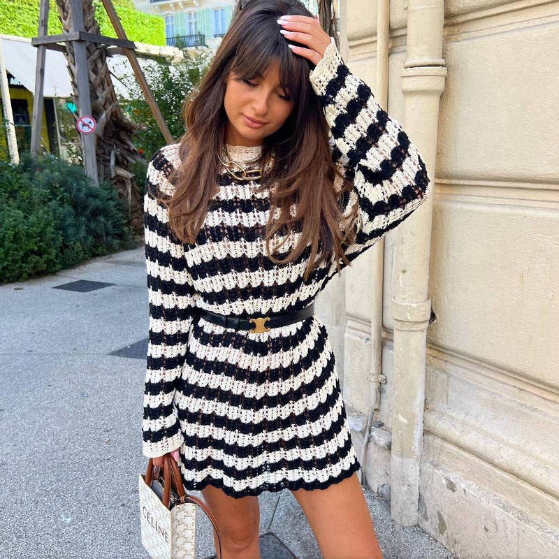 Mel Striped Knit Dress