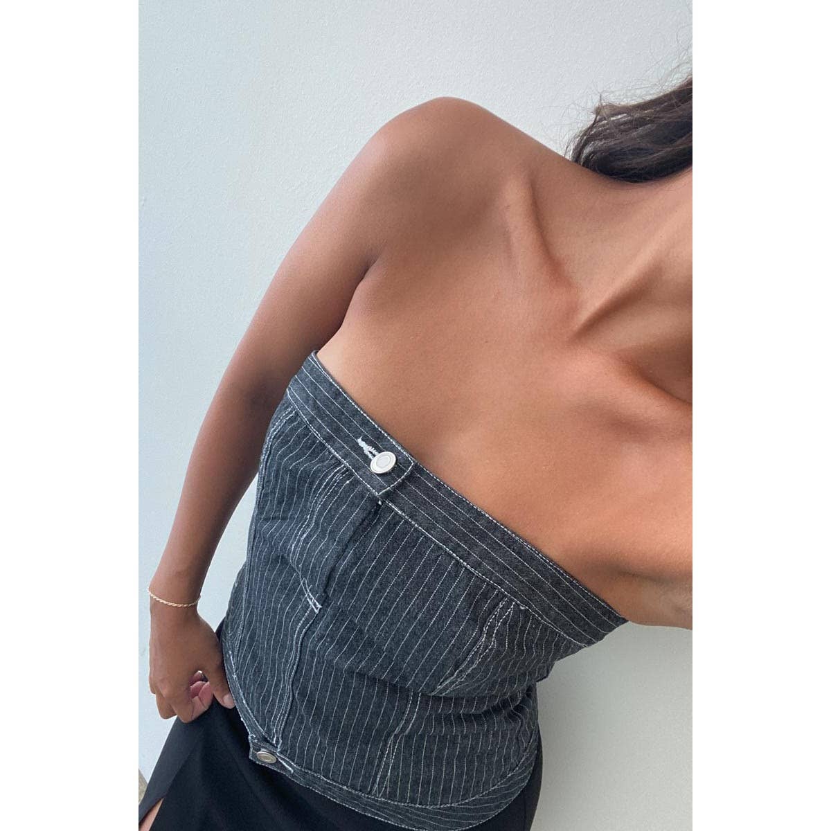 Drea Denim Tube Top