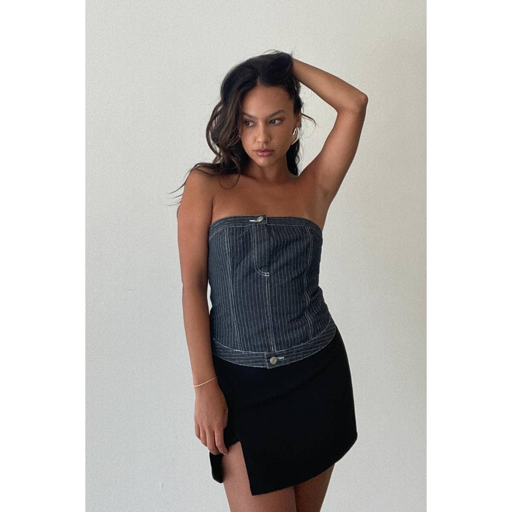 Drea Denim Tube Top