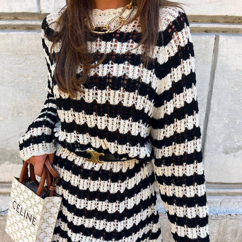 Mel Striped Knit Dress
