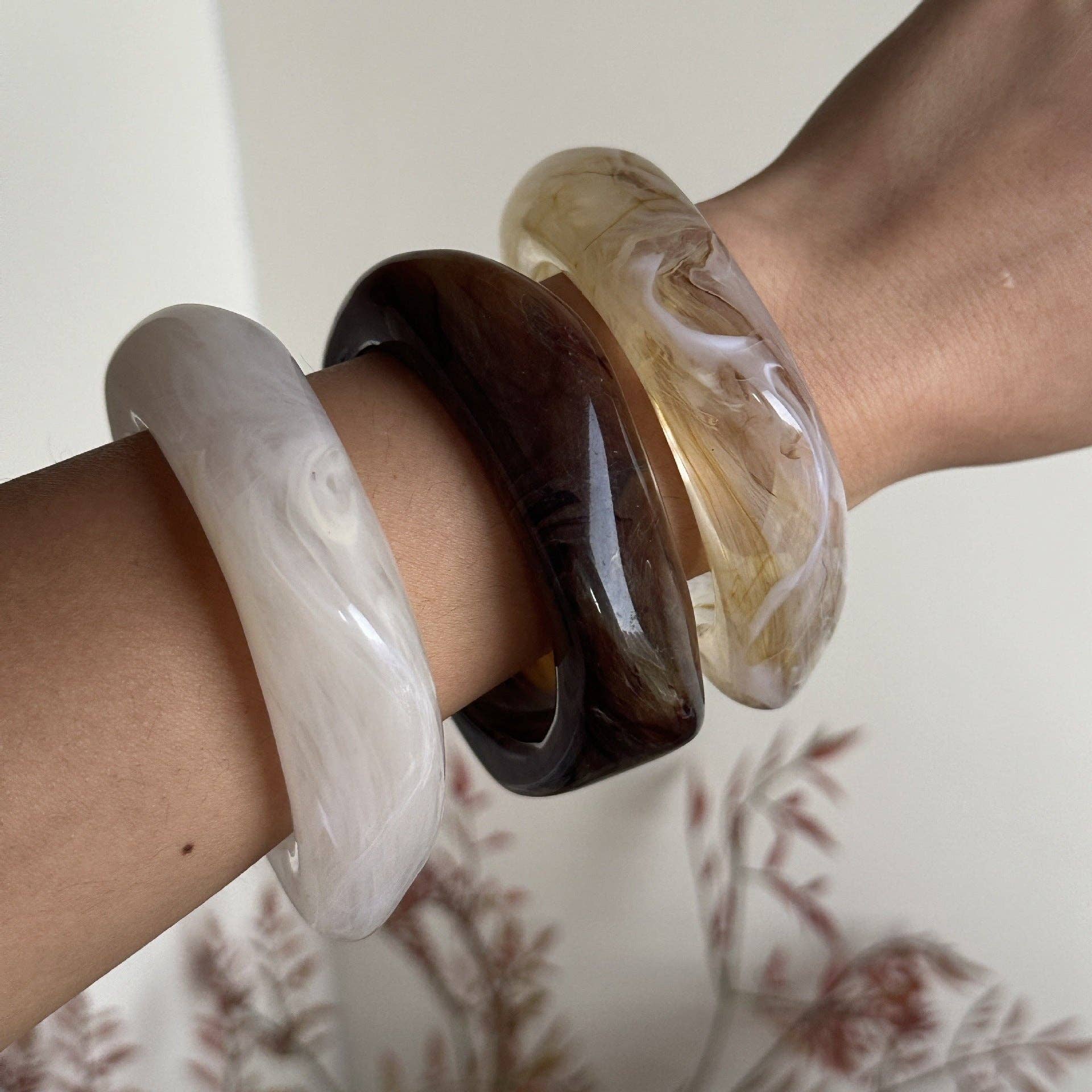 Jada Acrylic Resin Bangle Bracelets