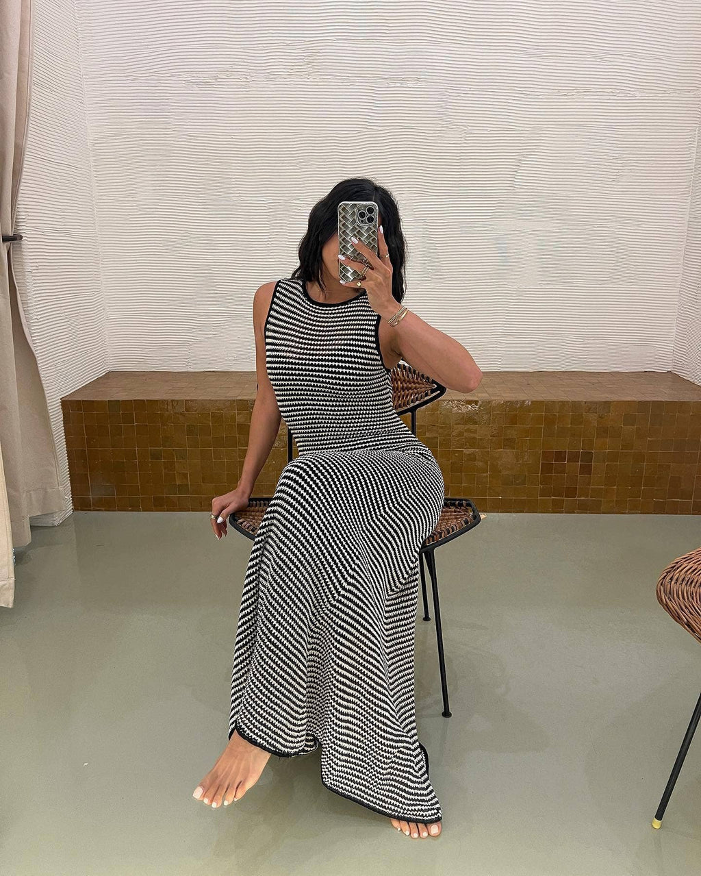 Briella Striped Knit Maxi Dress