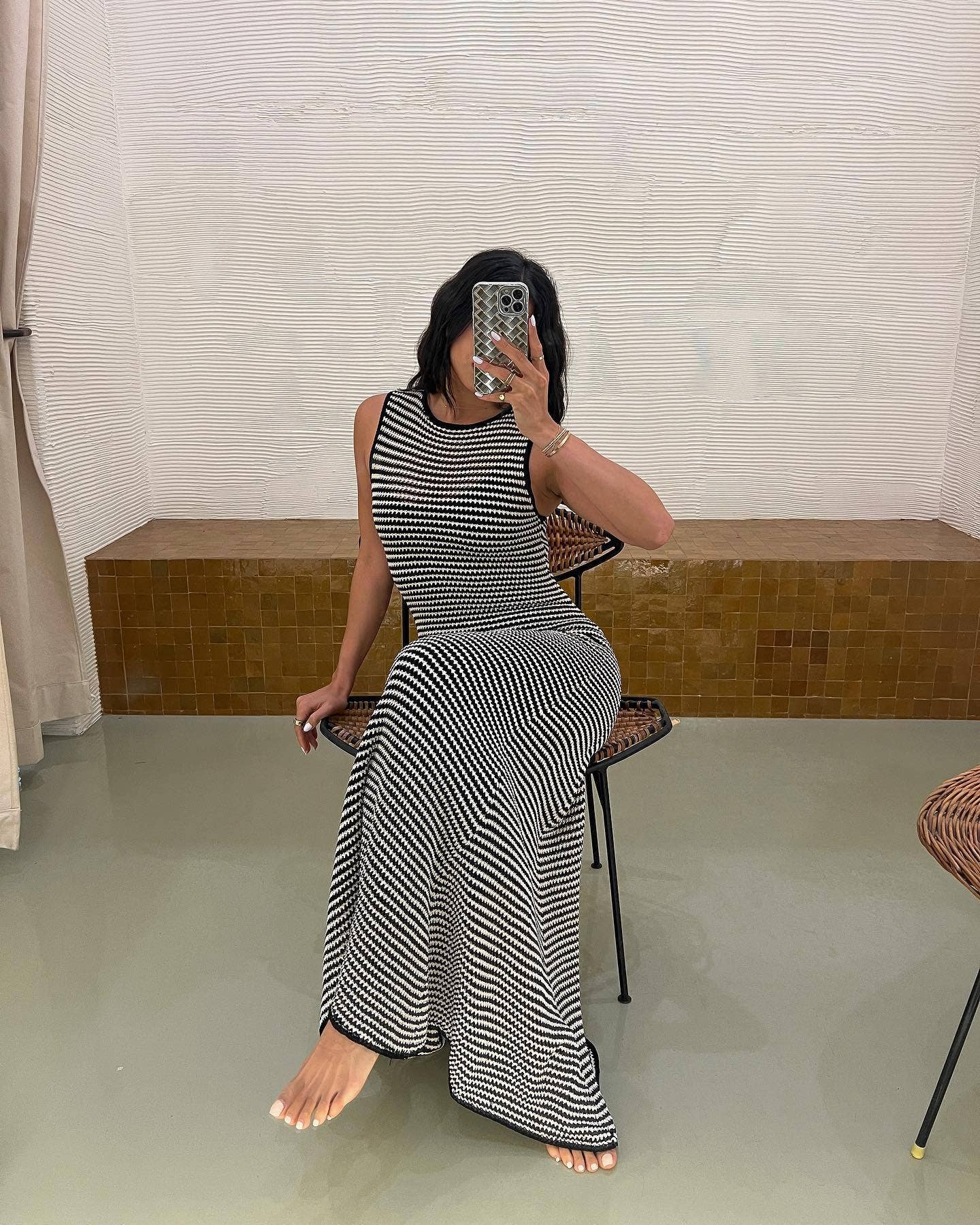 Briella Striped Knit Maxi Dress