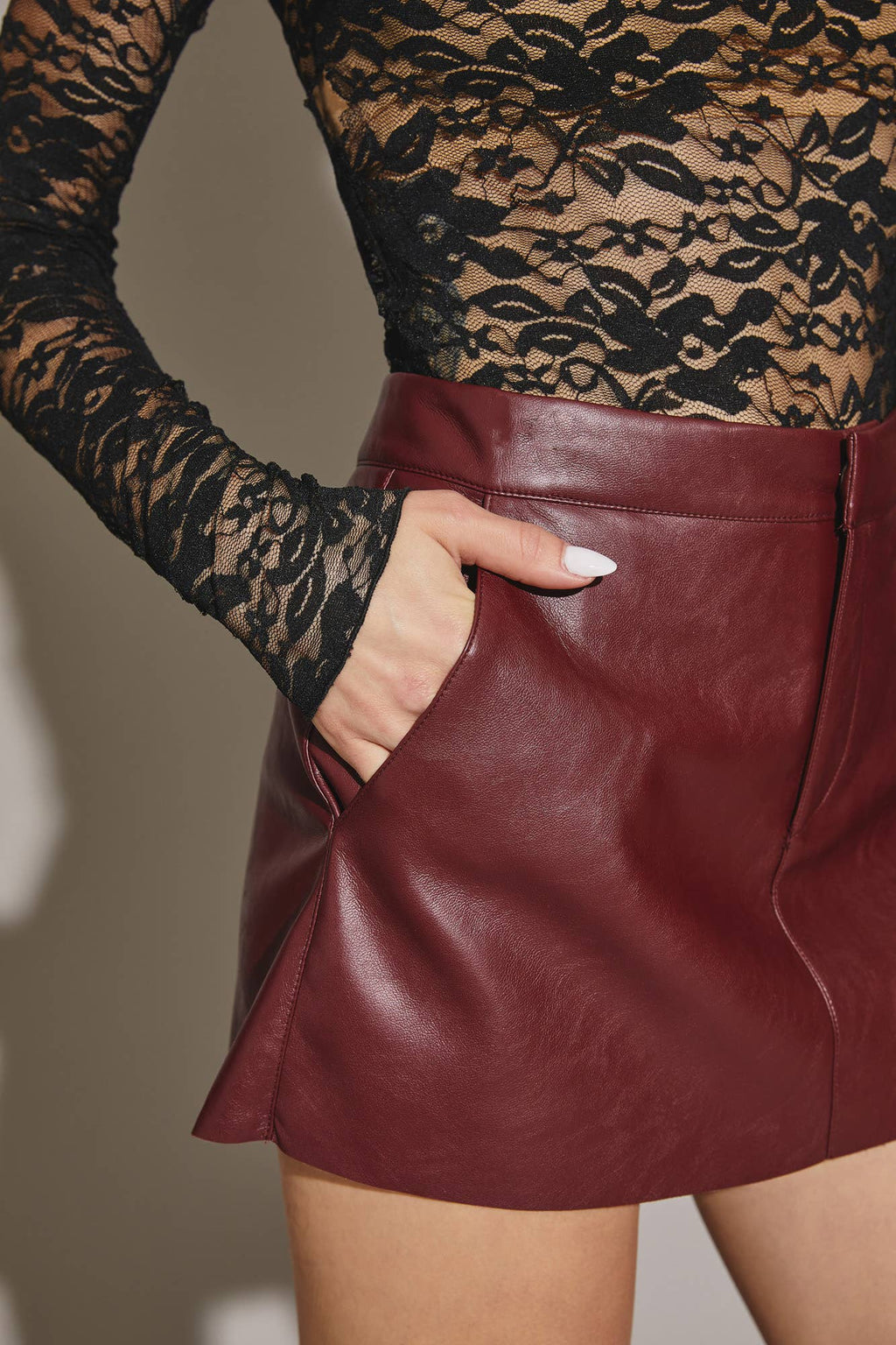Wine Mini Skort