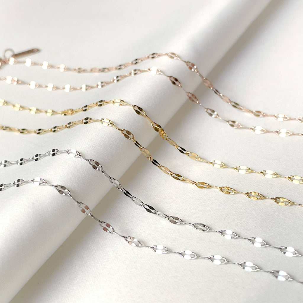 Mirror Chain Necklace - Tarnish-free Sequin Choker