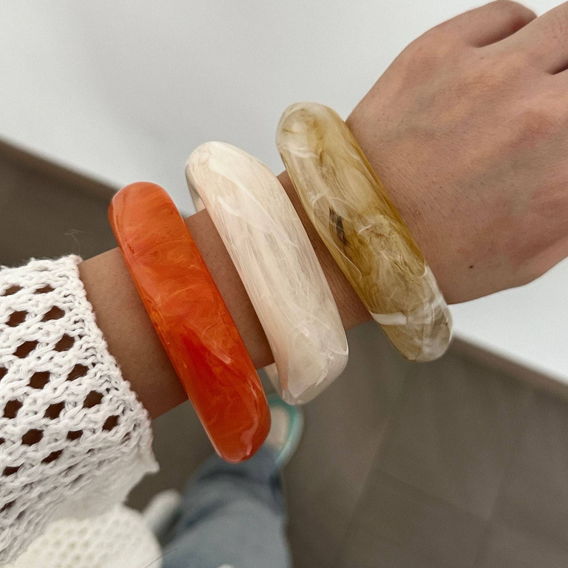 Jada Acrylic Resin Bangle Bracelets