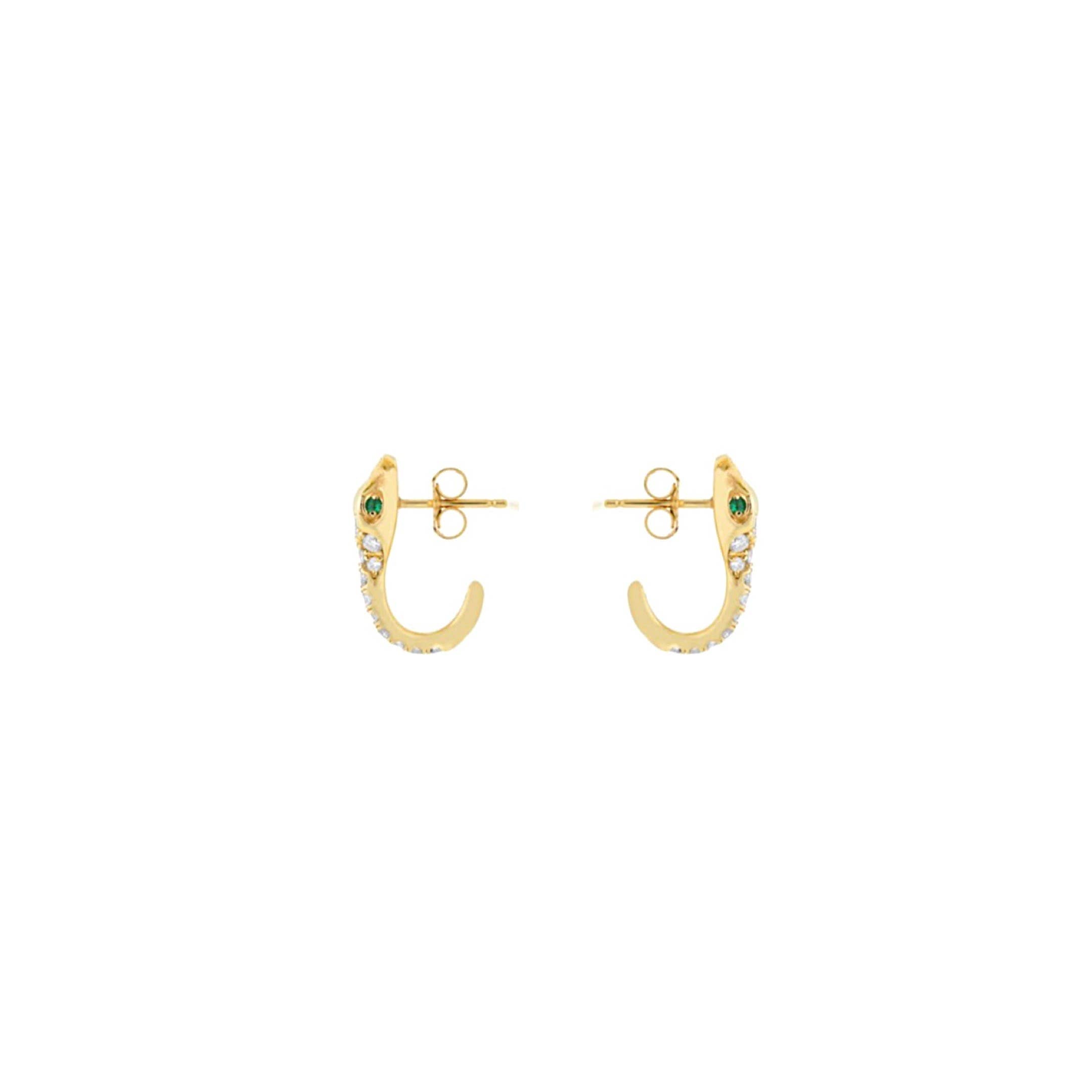 Snake Huggies Hoops Stud