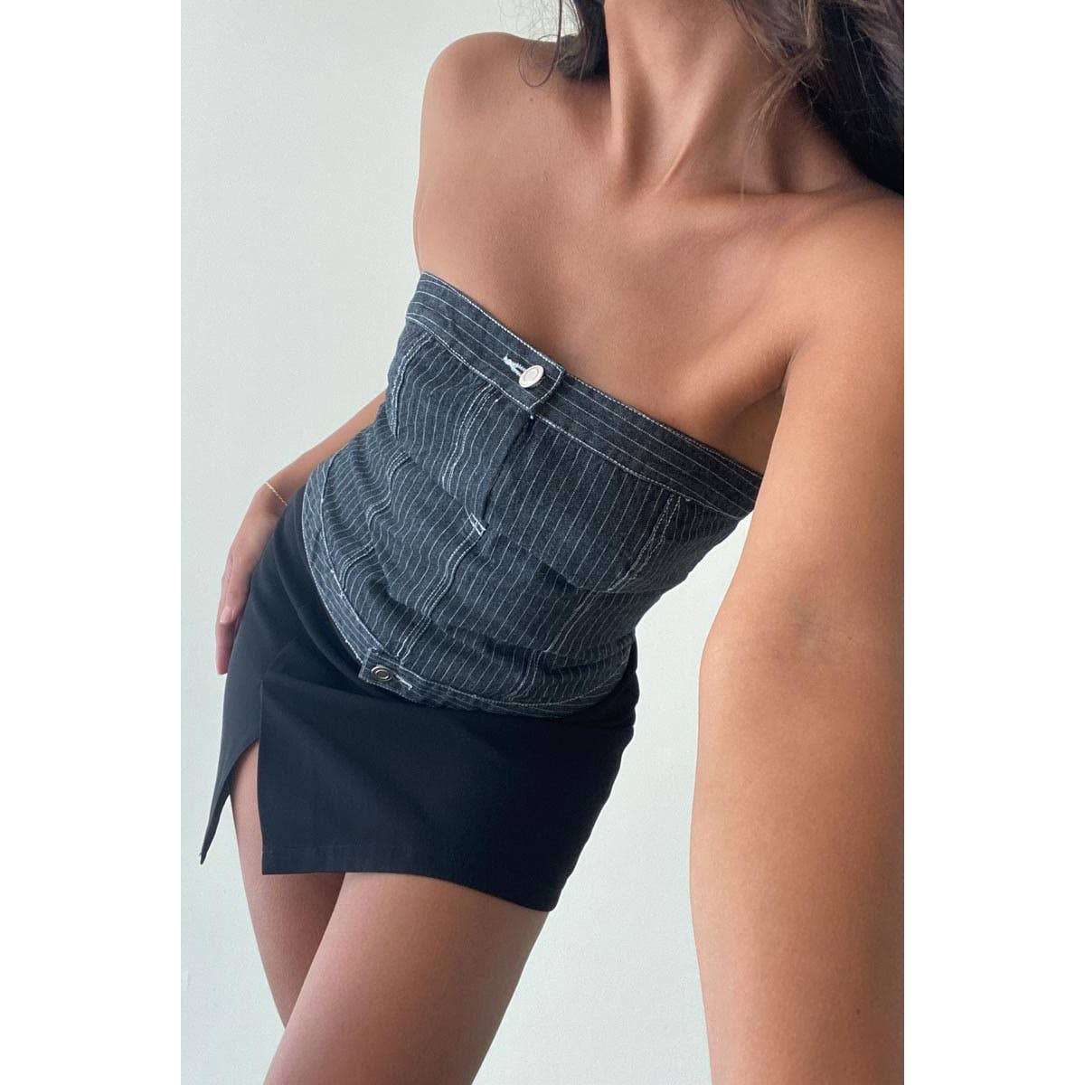 Drea Denim Tube Top
