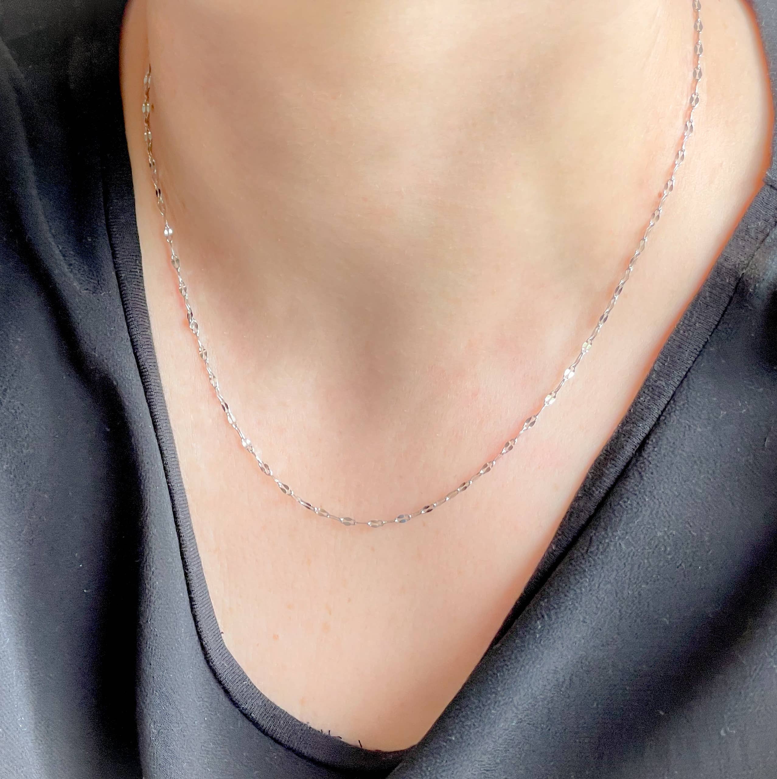 Mirror Chain Necklace - Tarnish-free Sequin Choker