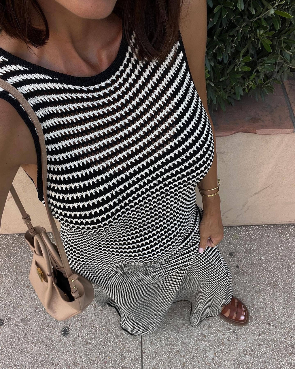 Briella Striped Knit Maxi Dress