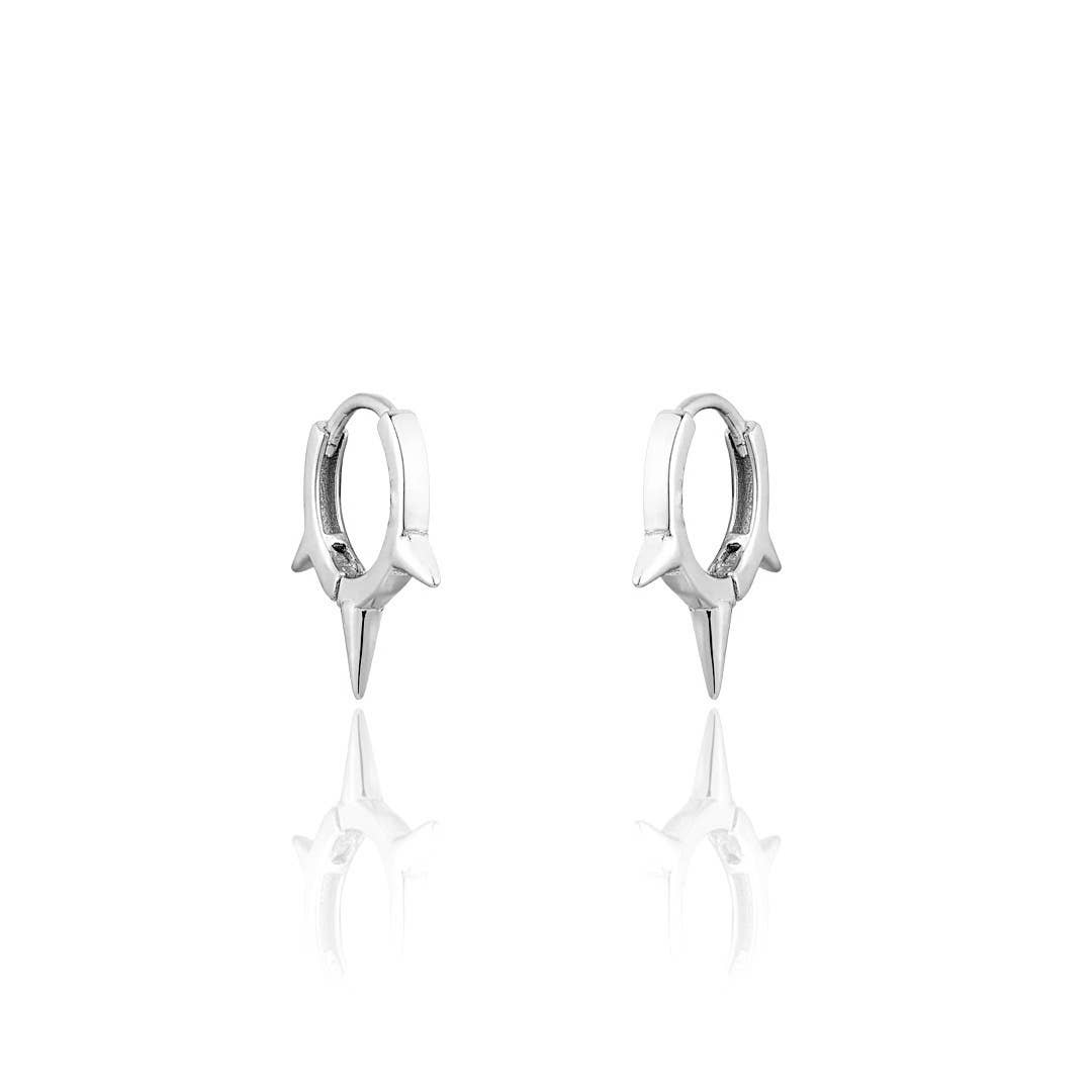 Triple Spike Huggies Earrings